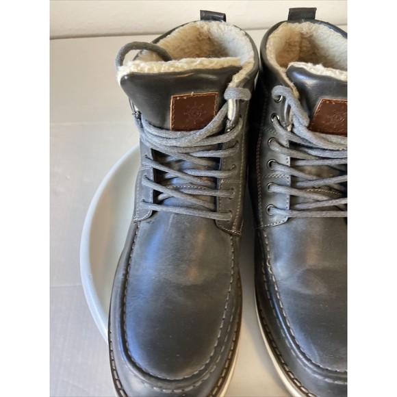 GLOBALWIN Mens Classic Lace Up Winter Water Resistant Chukka Boots Gray Size 12 main image 10